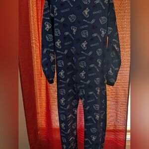 Hockey-Themed Kids Footie Pajamas